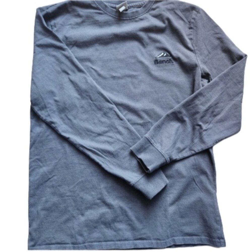 Bench Men's medium 100% cotton Gray Long Sleeve Shirt‎
